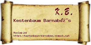 Kestenbaum Barnabás névjegykártya