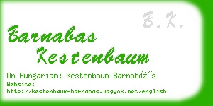 barnabas kestenbaum business card